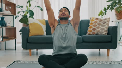 Meditation-exercise,-man-yoga-training