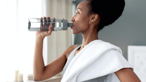 Water-bottle,-hydrate-and-thirsty-fitness-woman