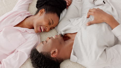 Black-couple,-love-and-bedroom-moments