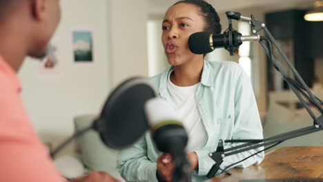 Radio-interview,-podcast-or-black-woman-speaker