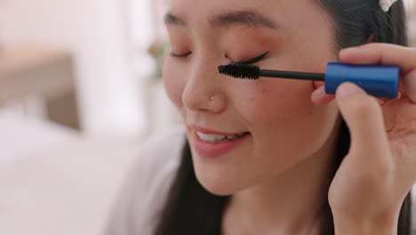 Makeup,-mascara-and-Asian-bride-beauty-talking