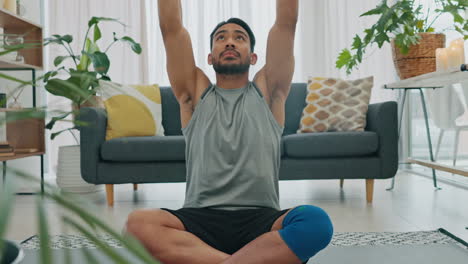 Meditación,-Yoga-O-Zen-Hombre-Asiático-En-Relax