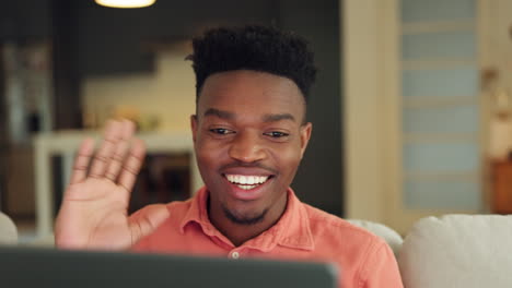 Black-man,-laptop-video-call
