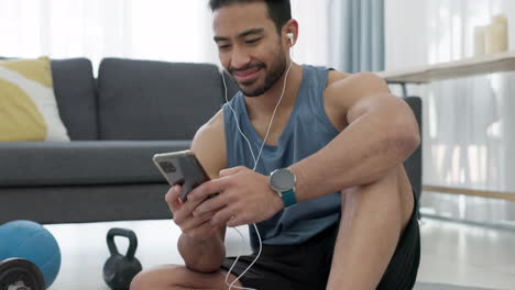 Home-fitness,-phone-or-music-app-for-man