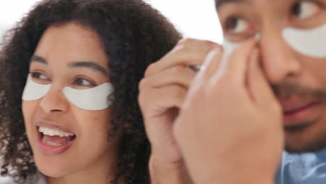 Paar-Hautpflege,-Augenpflege-Und-Home-Spa-Für-Die-Gesichtsbehandlung