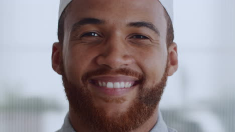 Schwarzer-Mann,-Gesichtsporträt-Und-Muslim-In-Äthiopien