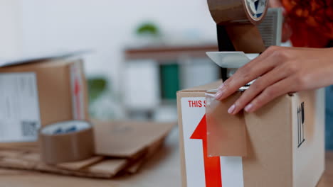 Packaging,-delivery-box-and-hands-for-fashion