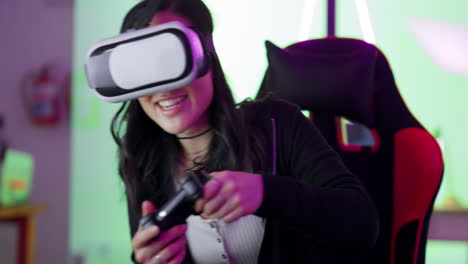 Virtual-reality-glasses,-woman