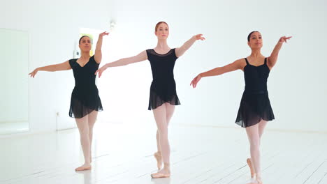 Estudio-De-Ballet,-Danza-Y-Práctica-De-Mujeres-Creativas.