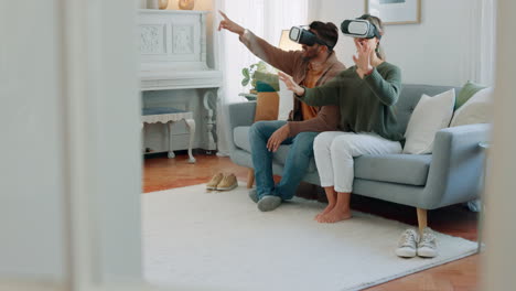 VR-gamer-couple,-metaverse