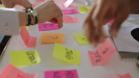 Hands,-sticky-notes-or-team-brainstorming