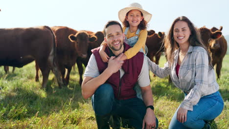 Landwirtschaft,-Viehzucht-Und-Familie-Mit-Liebe