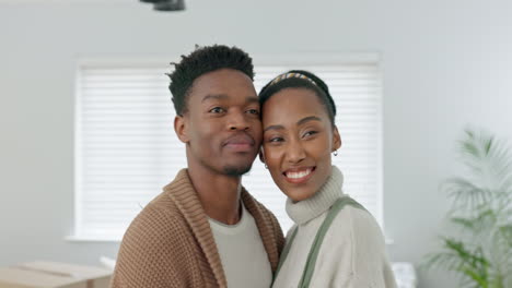 Love,-new-home-and-happy-black-couple