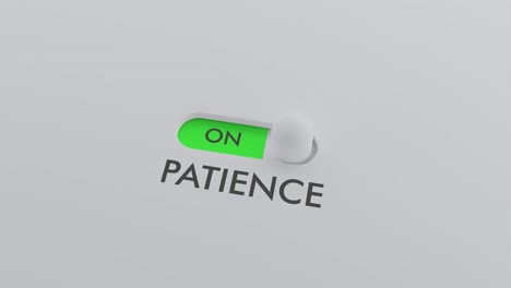 Switching-on-the-PATIENCE-switch