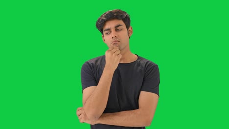 Indian-boy-thinking--Green-screen