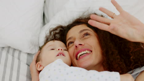 Love,-bond-and-mother-and-baby-in-bed