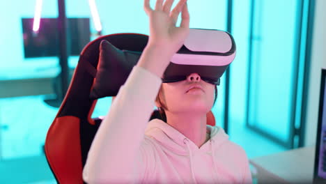 Game,-futuristic-headset-and-VR-with-ai