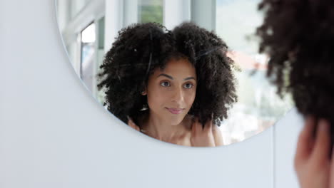 Hair-care,-beauty-and-woman-with-an-afro