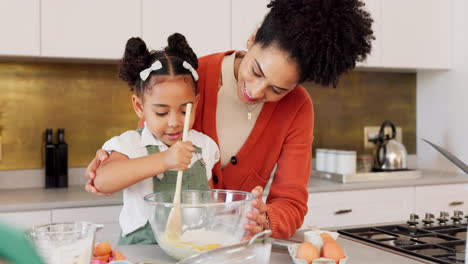 Mother,-child-and-learning-to-bake-in-kitchen