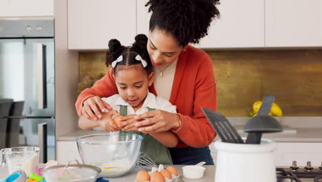 Mother,-child-and-baking-with-eggs-in-the-kitchen