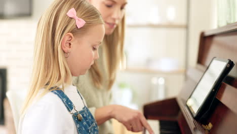 Young-girl,-teacher-and-piano-with-tablet