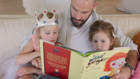 Book,-education-and-father-reading-to-children