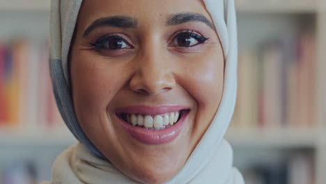 Cara-De-Mujer-árabe-Musulmana,-Retrato