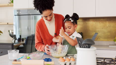 Kochen,-Küche-Und-Mutter-Mit-Kind-Unterrichten