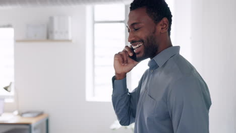 Black-man,-phone-call-and-communication