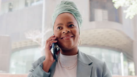 Success,-business-or-black-woman-on-phone-call