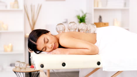 Relax,-cupping-and-woman-at-a-spa-for-back-pain