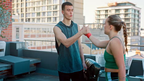 Man,-woman-or-success-handshake-in-fitness