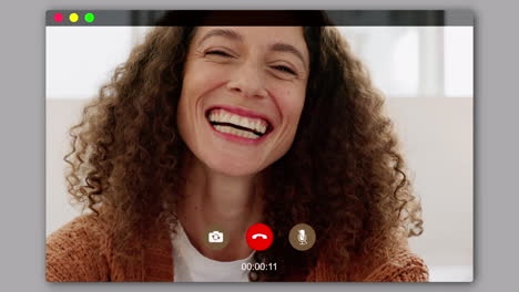 Portrait,-woman-and-video-call-to-connect