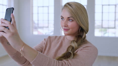 Woman,-fashion-vlogger-or-phone-selfie-in-design