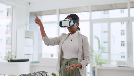 Business,-innovation-and-black-woman-with-vr