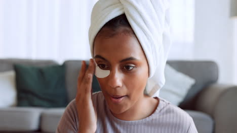 Augenmaske,-Hautpflege-Und-Frau-Mit-Wellness