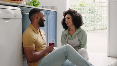 Black-couple,-love-and-communication-with-support