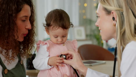 Women,-baby-girl-or-pediatrician-doctor
