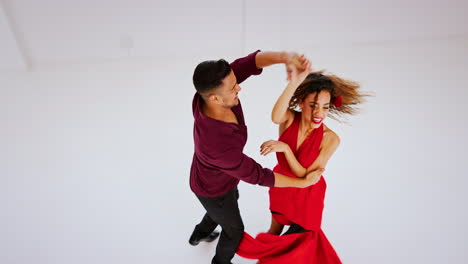 Dancing,-couple-and-salsa-dancer