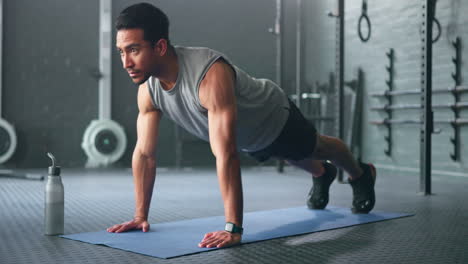 Fitness,-man-and-pushups-for-muscle
