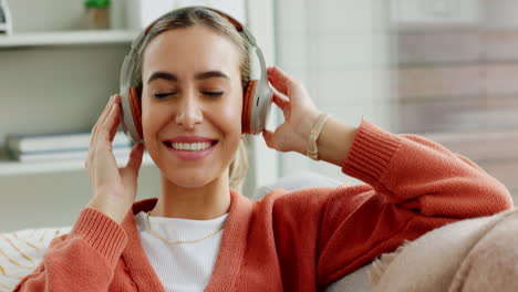 Music,-headphones-and-woman-listening