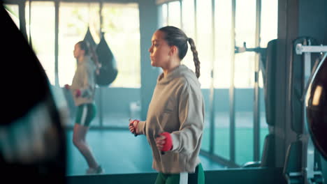 Fitness,-woman-and-skipping-with-rope-at-the-gym