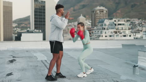 Boxing,-couple-and-fitness-training-in-street