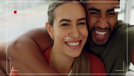 Selfie-Video,-Liebe-Und-Glückliches-Paar,-Das-Spaß-Hat