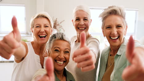 Happy,-thumbs-up-and-portrait-of-senior-women