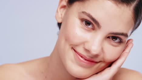 Beauty,-portrait-and-woman-in-studio-for-skincare