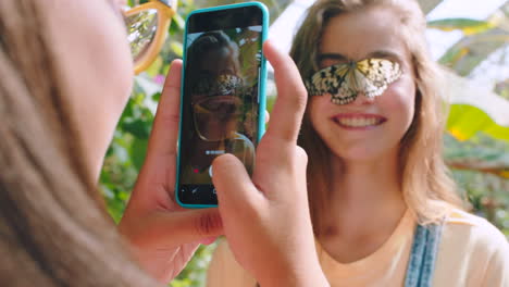 Phone,-photography-or-girl-with-a-butterfly