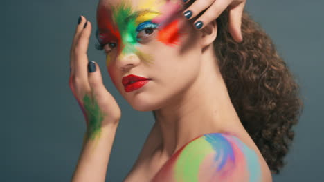 Fashion,-makeup-and-color-with-woman-and-face-art