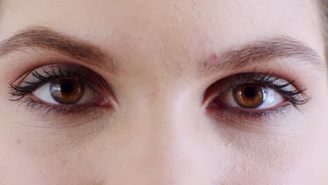 Eyes,-zoom-and-woman-eyelash-with-facial