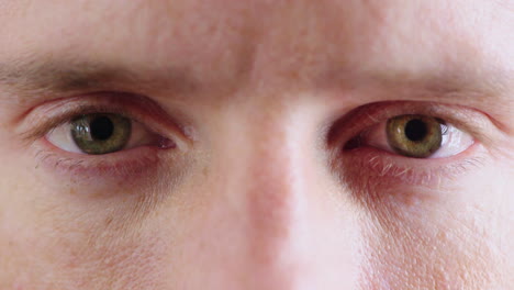 Face-macro,-eyes-and-vision-of-man-in-optometry